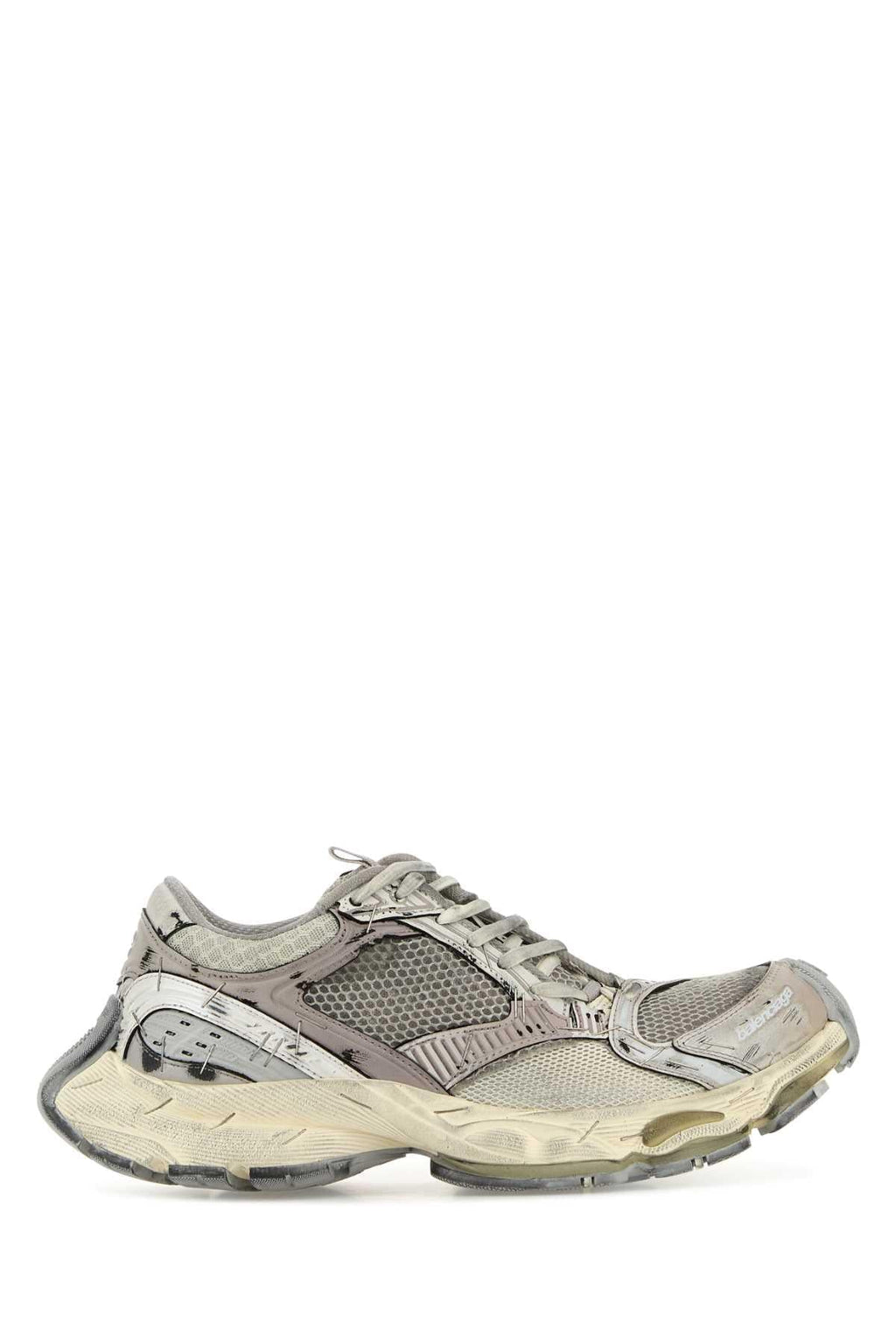 Balenciaga Women Multicolor Synthetic Leather And Mesh Stapler Sneakers
