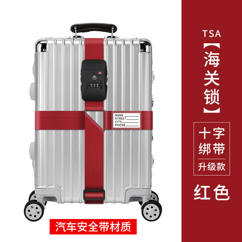 Adjustable TSA Luggage Strap – Suitcase Security Belt with Combination Lock
