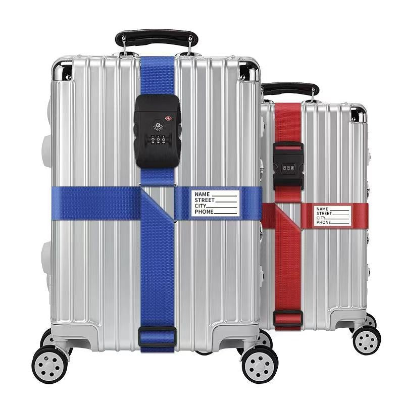 Adjustable TSA Luggage Strap – Suitcase Security Belt with Combination Lock