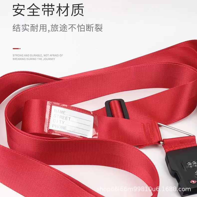 Adjustable TSA Luggage Strap – Suitcase Security Belt with Combination Lock